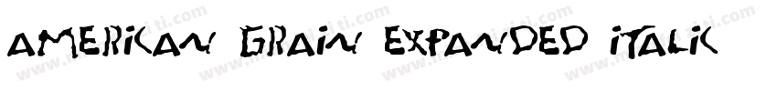 American Grain Expanded Italic字体转换